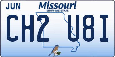 MO license plate CH2U8I