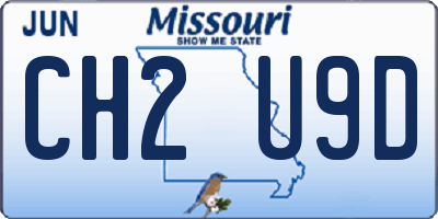 MO license plate CH2U9D