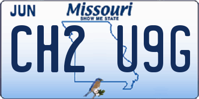 MO license plate CH2U9G