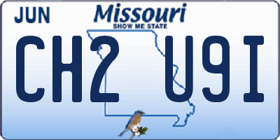 MO license plate CH2U9I