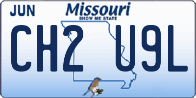 MO license plate CH2U9L