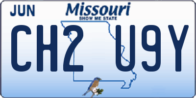 MO license plate CH2U9Y