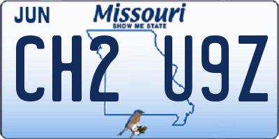 MO license plate CH2U9Z