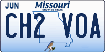 MO license plate CH2V0A