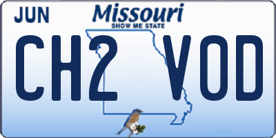 MO license plate CH2V0D