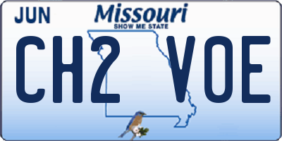 MO license plate CH2V0E