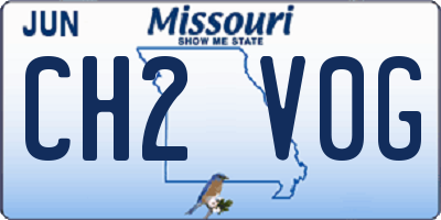 MO license plate CH2V0G