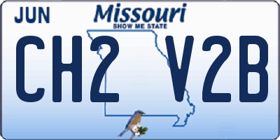 MO license plate CH2V2B