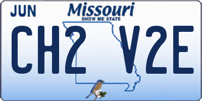 MO license plate CH2V2E
