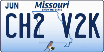 MO license plate CH2V2K