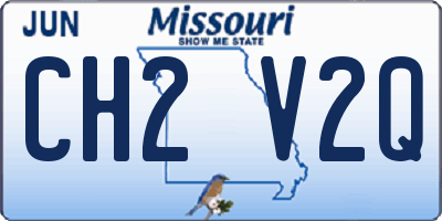 MO license plate CH2V2Q