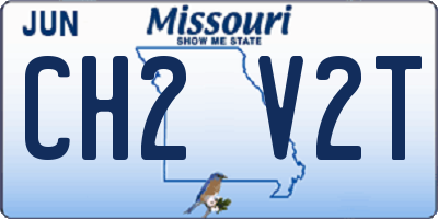 MO license plate CH2V2T