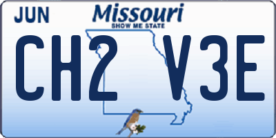 MO license plate CH2V3E