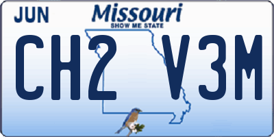MO license plate CH2V3M