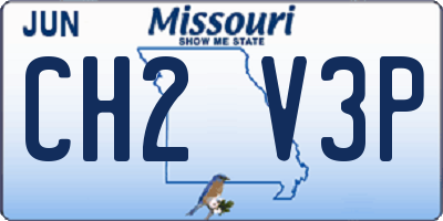 MO license plate CH2V3P