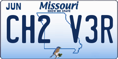 MO license plate CH2V3R
