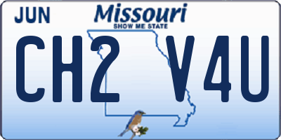 MO license plate CH2V4U