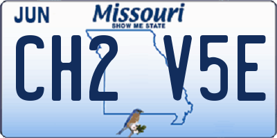 MO license plate CH2V5E