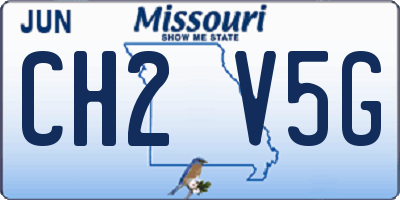 MO license plate CH2V5G