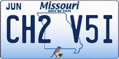 MO license plate CH2V5I