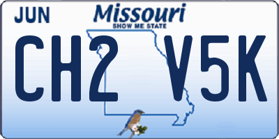 MO license plate CH2V5K