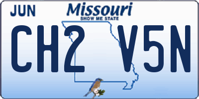 MO license plate CH2V5N