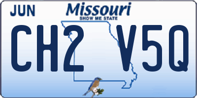MO license plate CH2V5Q