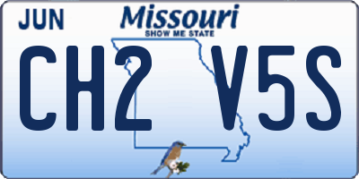 MO license plate CH2V5S
