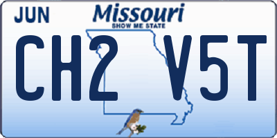 MO license plate CH2V5T