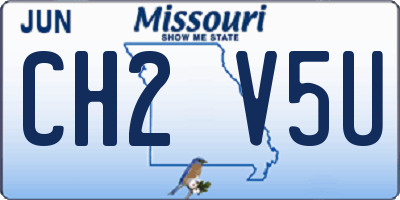 MO license plate CH2V5U