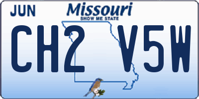 MO license plate CH2V5W