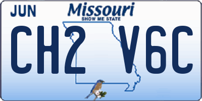 MO license plate CH2V6C