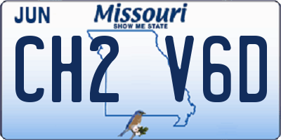 MO license plate CH2V6D