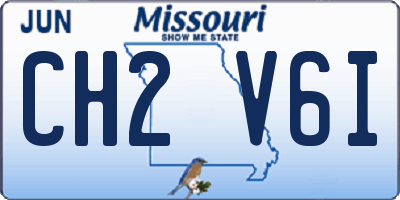 MO license plate CH2V6I