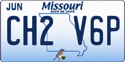 MO license plate CH2V6P