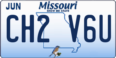MO license plate CH2V6U