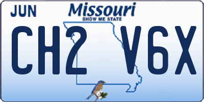 MO license plate CH2V6X