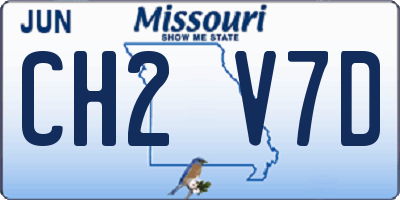 MO license plate CH2V7D