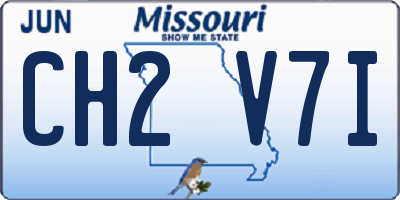 MO license plate CH2V7I