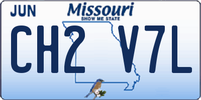 MO license plate CH2V7L