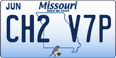 MO license plate CH2V7P