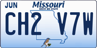 MO license plate CH2V7W