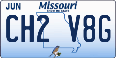 MO license plate CH2V8G