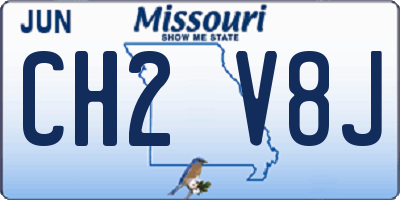 MO license plate CH2V8J