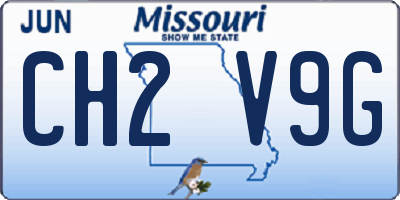 MO license plate CH2V9G
