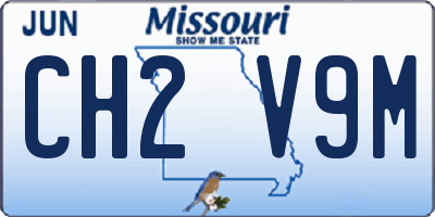 MO license plate CH2V9M