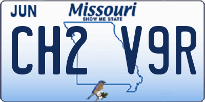 MO license plate CH2V9R