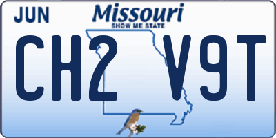 MO license plate CH2V9T