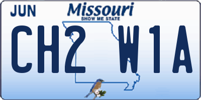 MO license plate CH2W1A