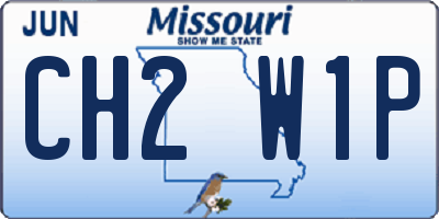 MO license plate CH2W1P